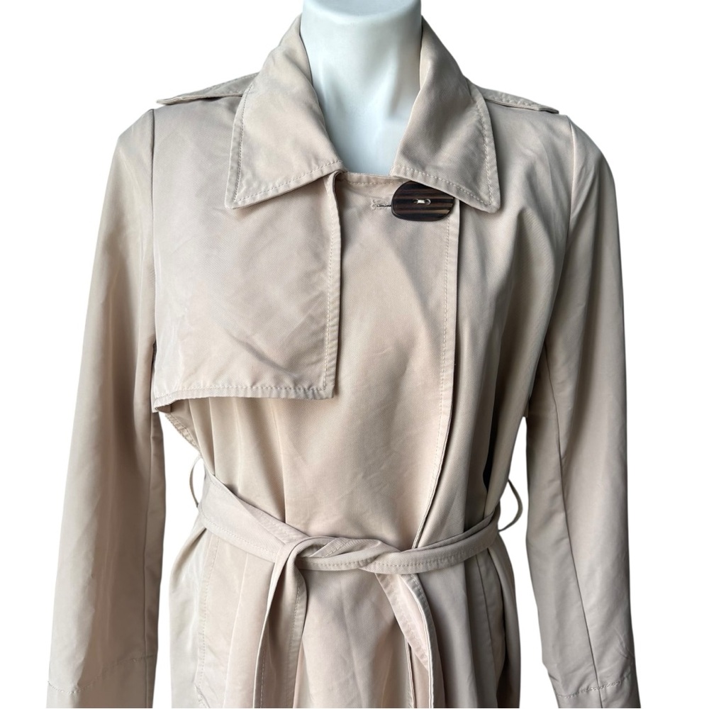 MNG Casual Evelyn Belted Wrap Trench Coat, Sz XS - Picture 10 of 12
